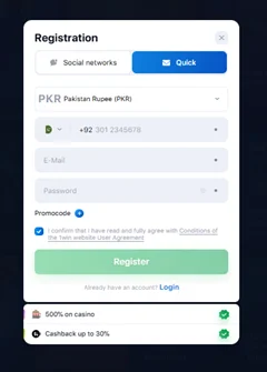 Register at 1win